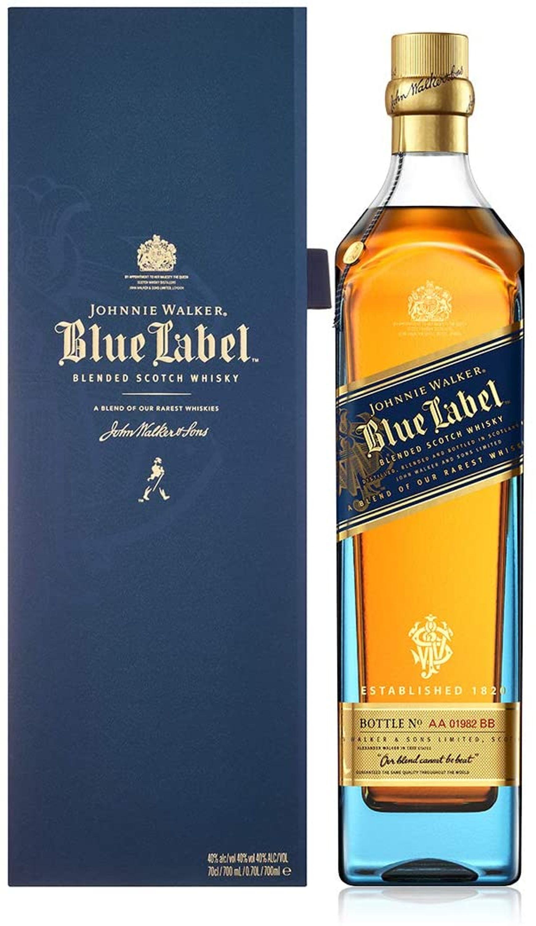 Johnnie Walker Blue Label Blended Scotch Whisky 0,7l, alk. 40 % tilavuudesta