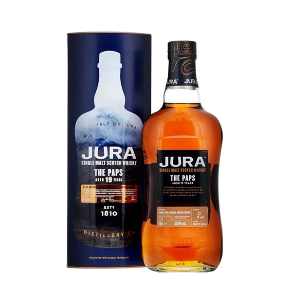 Jura The Paps 19 Years Single Malt Scotch Whisky 0,7l, alk. 45,6 tilavuusprosenttia.