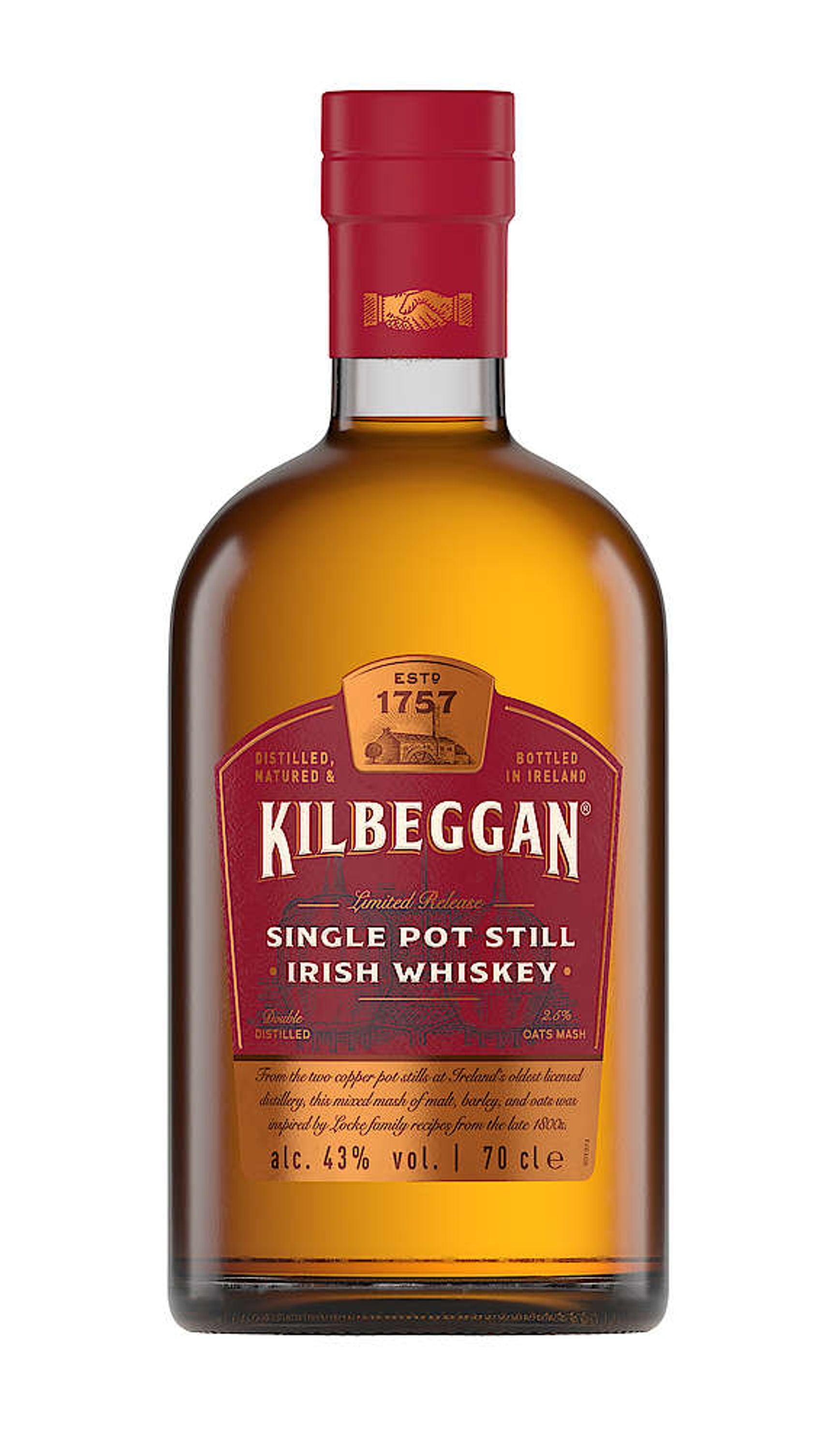 Kilbeggan Single Pot Still Irish Whiskey 0,7l, alc. 43 Vol.-%
