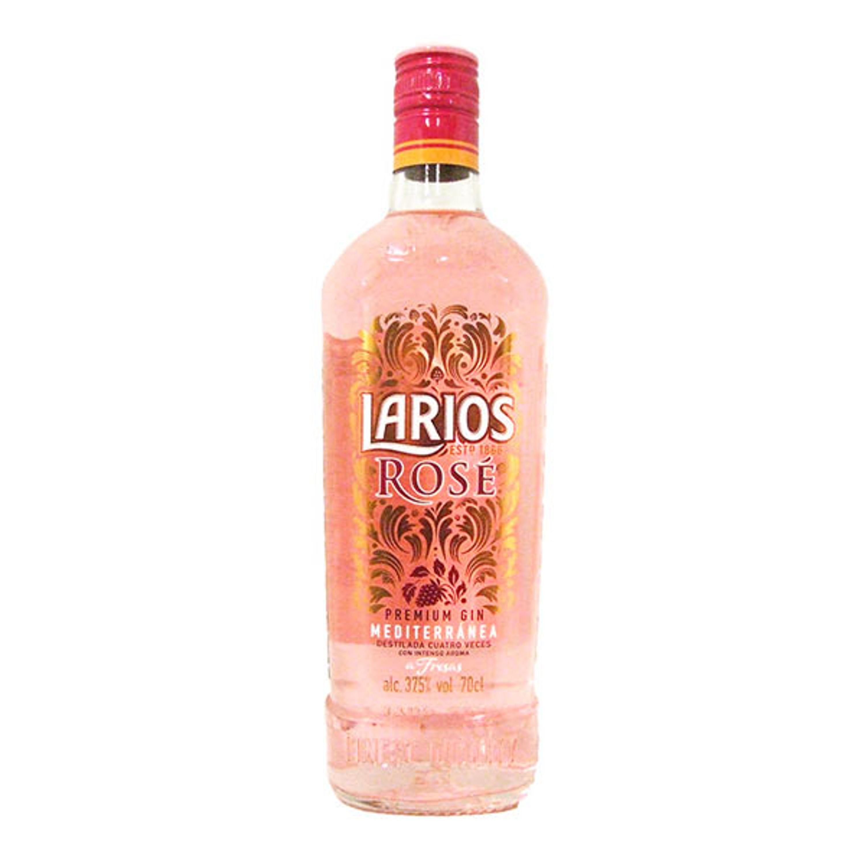 Larios Rosé Mediterranea Premium Gin 0,7l, alk. 37,5 tilavuusprosenttia.