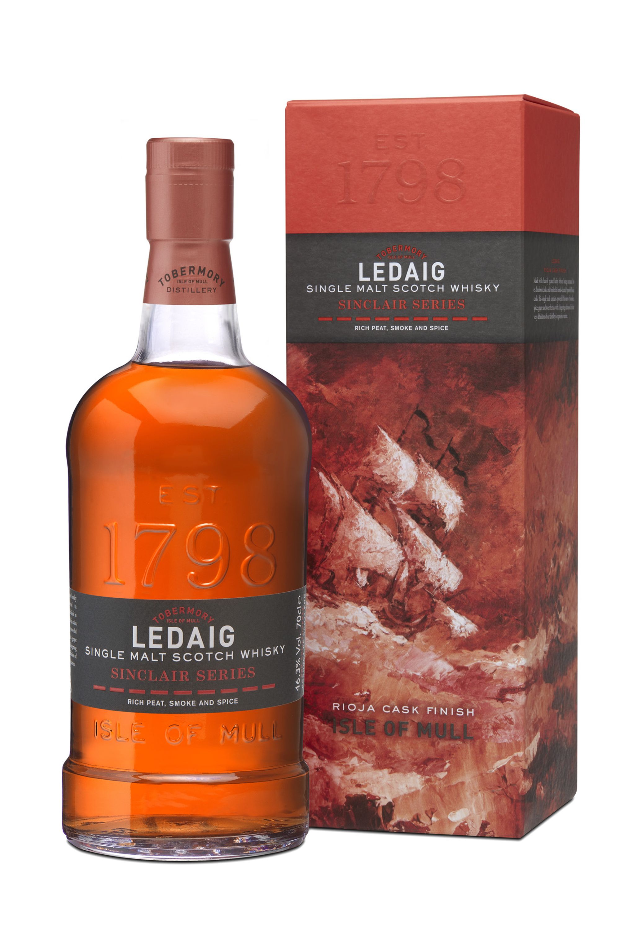 Ledaig Rioja Cask Finish Single Malt Whiskey 0.7l, alc. 46.3% vol.