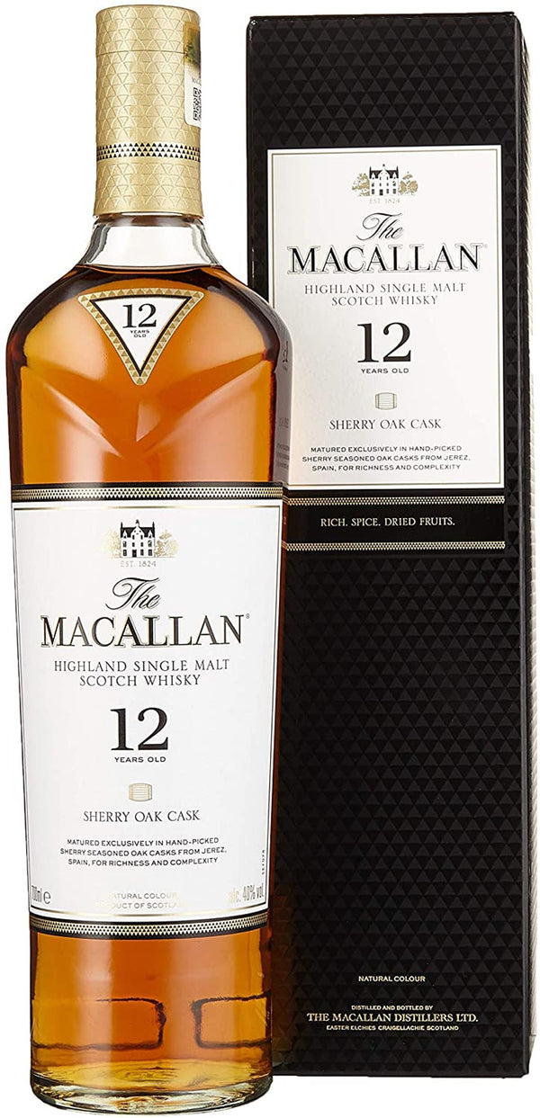 Macallan 12 vuotta Sherry Oak 0,7l, alk. 40 % tilavuudesta