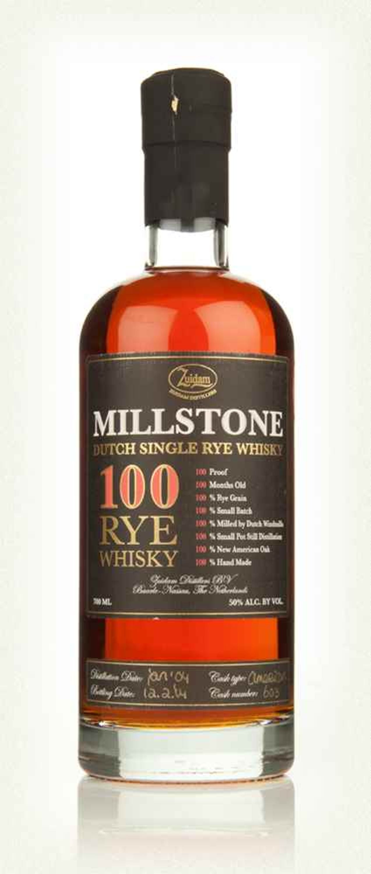 Zuidam Millstone 100 Single Rye Whisky 0,7l, alk. 50 % tilavuudesta