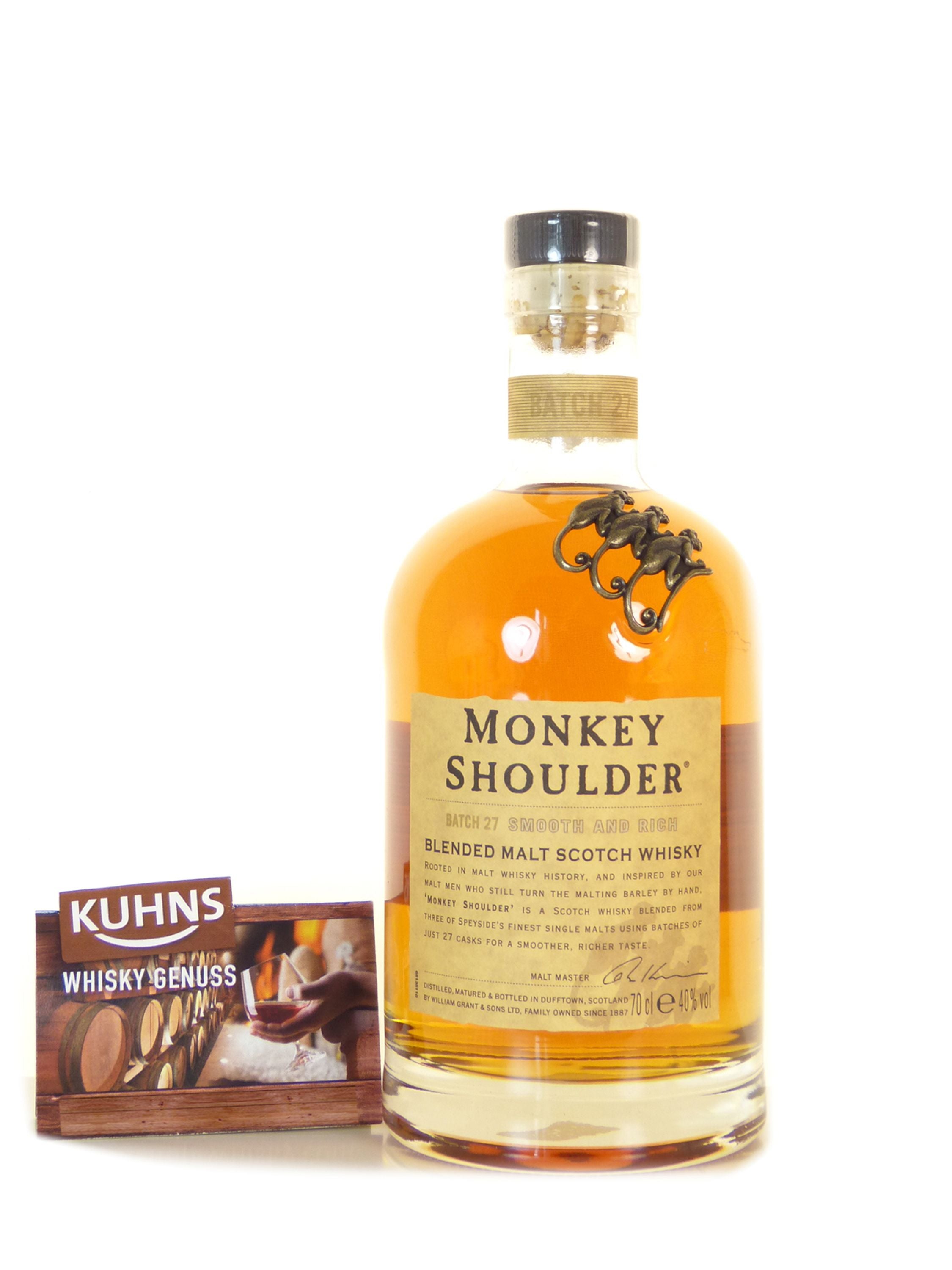 Monkey Shoulder Blended Scotch Whisky 0,7l, alk. 40 % tilavuudesta
