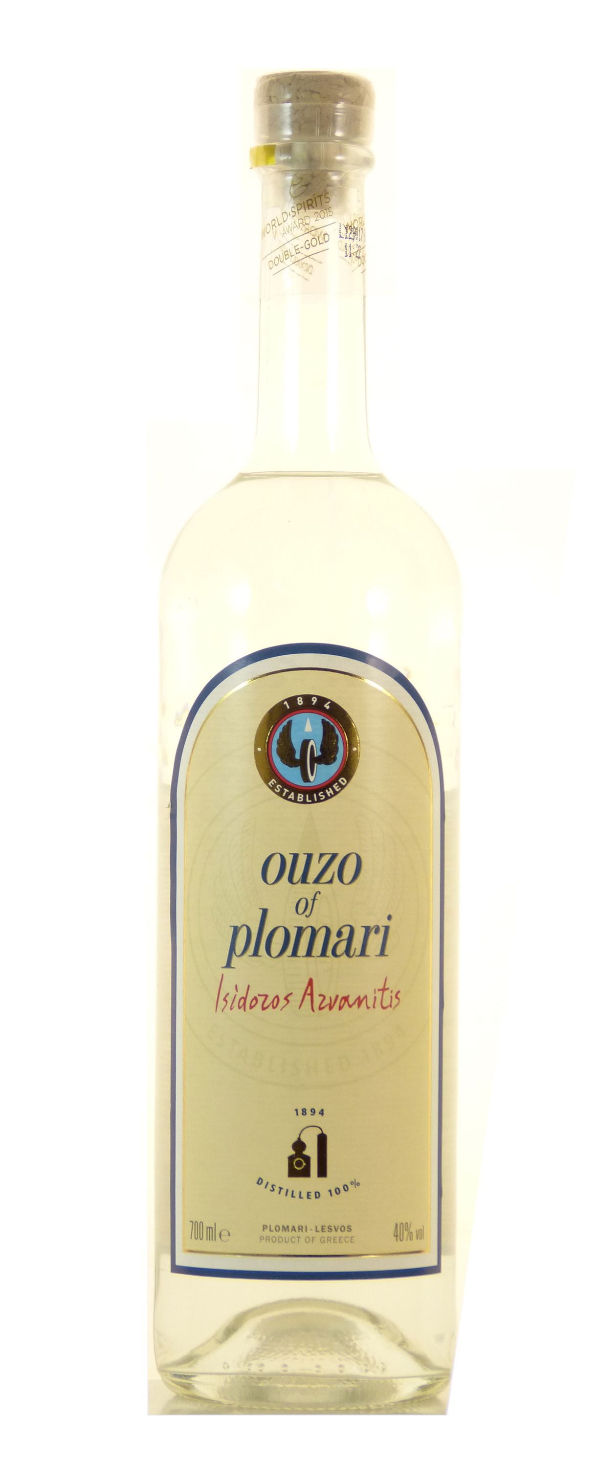 Ouzo of Plomari 0,7l, alc. 40 Vol.-%, Griechische Spirituose