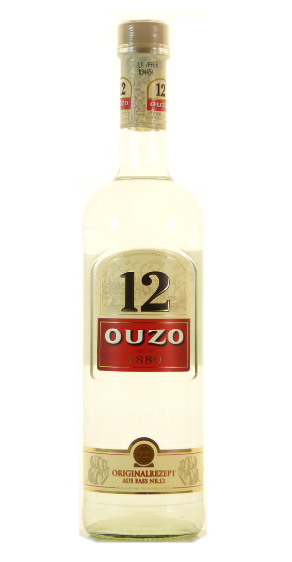 Ouzo 12 0,7l, alk. 38 tilavuusprosenttia, kreikkalainen alkoholi