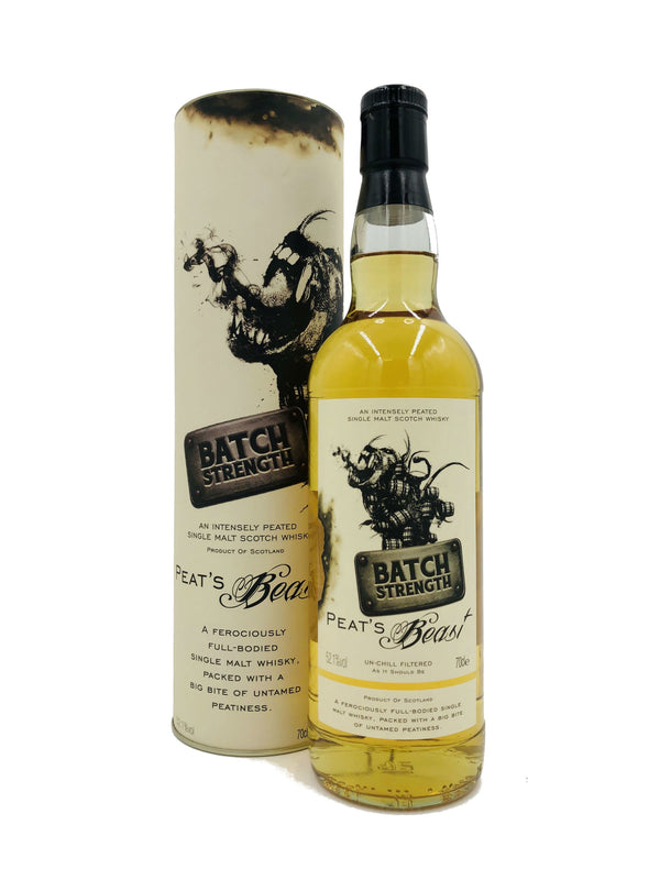 Peat's Beast Erä Vahvuus Single Malt 0,7l, alk. 52,1 tilavuusprosenttia.