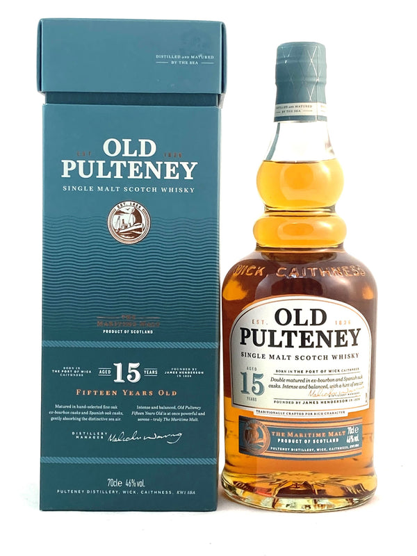 Vanha Pulteney 15 vuotta 0,7l, alk. 46 % tilavuudesta