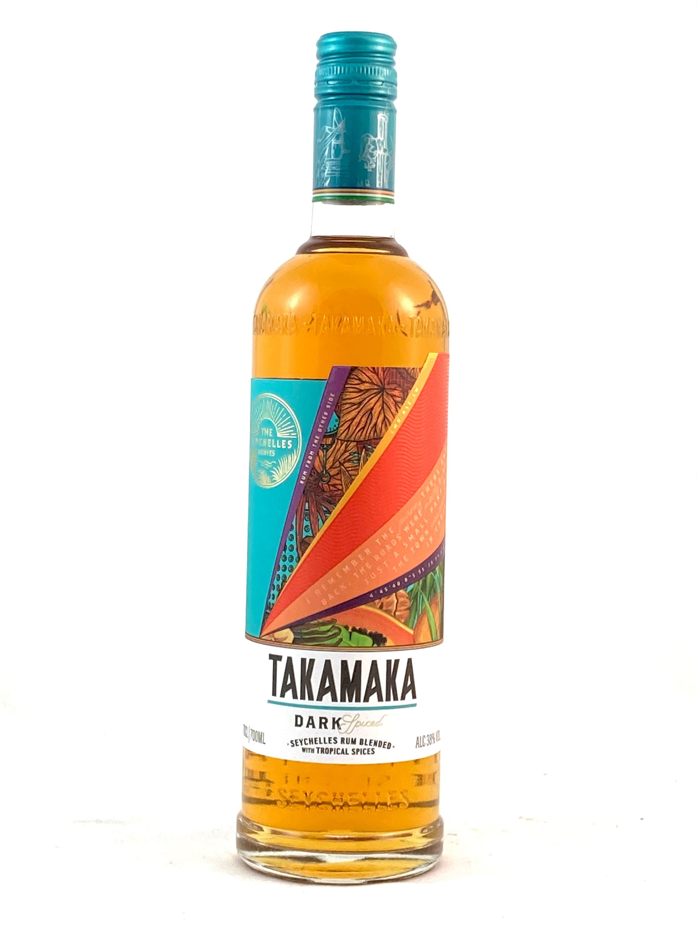 Takamaka Dark Spiced 0,7l, alk. 38 tilavuusprosenttia, Seychellien rommi