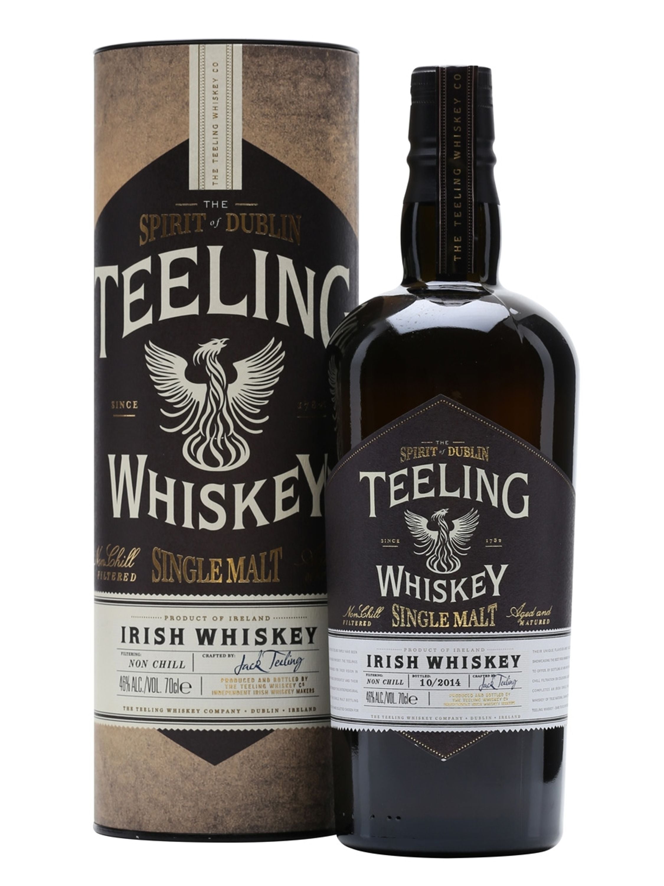 Teeling Single Malt Irish Whisky 0,7l, alk. 46 tilavuusprosenttia.