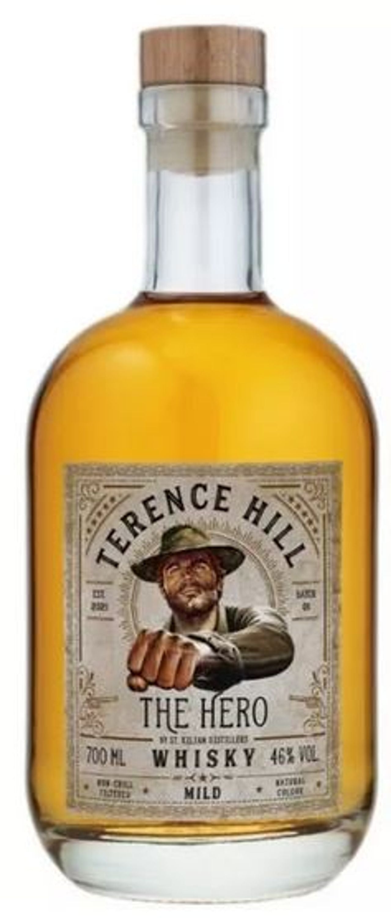 St. Kilian Terence Hill Whisky, 0,7 l, alk. 46 tilavuusprosenttia.