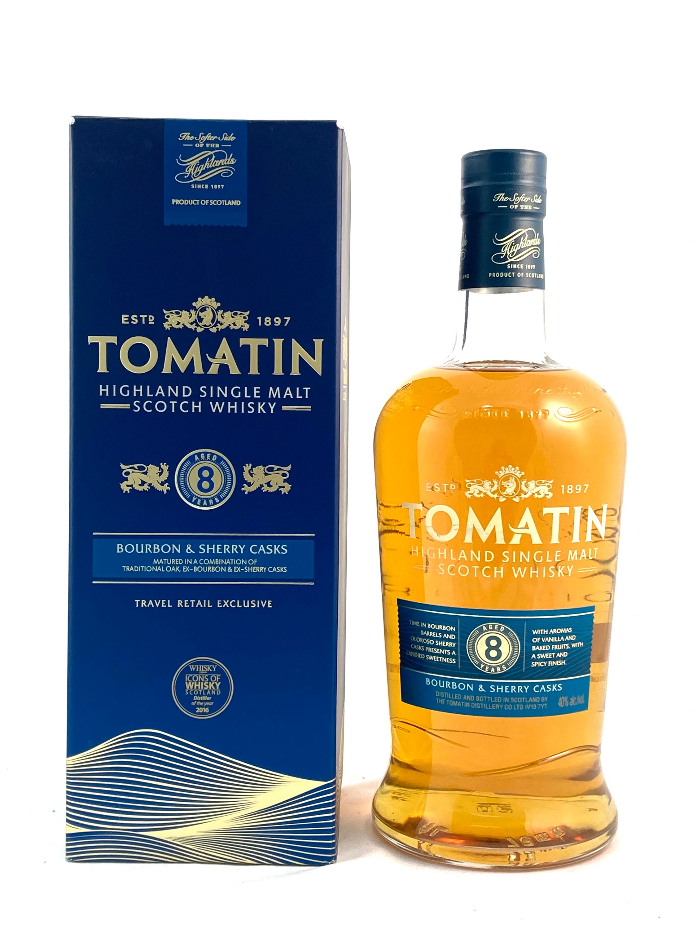 Tomatin 8 Jahre 1,0l, alc. 40 Vol.-%